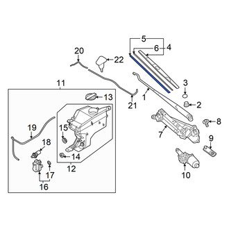 Hyundai OE - Front Left Wiper Blade Refill