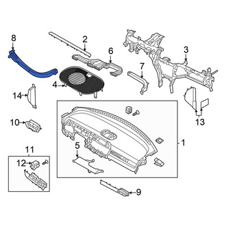 Hyundai OE - Front Left Upper Instrument Panel Air Duct