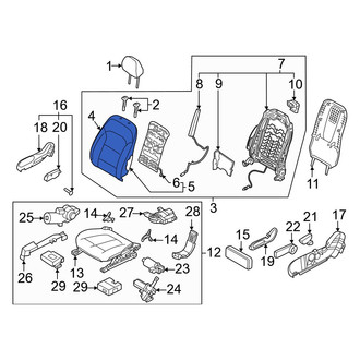 Hyundai OE - Front Left Seat Back Cushion Cover
