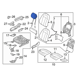 Hyundai OE - Front Right Headrest