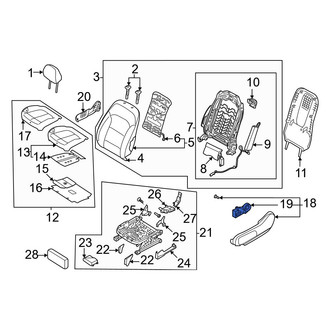 Hyundai OE - Front Left Power Seat Switch