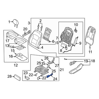 Hyundai OE - Front Left Lower Seat Track Cover