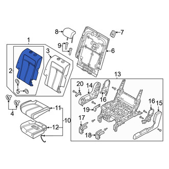 Hyundai OE - Rear Right Seat Back Cushion Cover