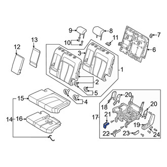 Hyundai OE - Rear Left Upper Inner Seat Track Cover