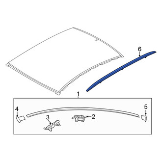 Hyundai OE - Left Roof Luggage Carrier Side Rail