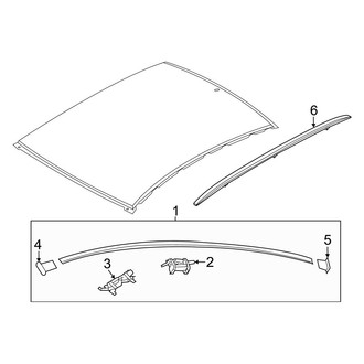 Hyundai OE - Roof - Exterior Trim (W/O Panoramic Roof), (SE / SE Standard Range / SEL)
