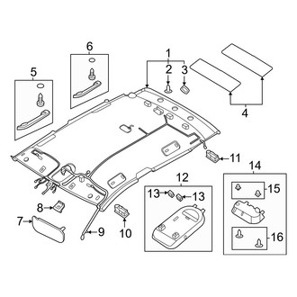 Hyundai OE - Roof - Interior Trim (W/O Panoramic Roof)