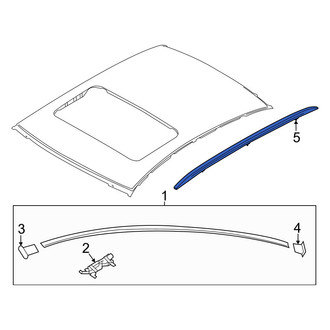 Hyundai OE - Left Roof Luggage Carrier Side Rail