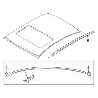 Hyundai OE - Roof - Exterior Trim (With Panoramic Roof), (Limited)