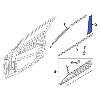 Hyundai OE - Rear Right Rearward Door Applique