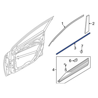Hyundai OE - Rear Right Door Belt Molding