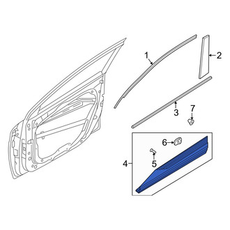 Hyundai OE - Front Right Door Molding