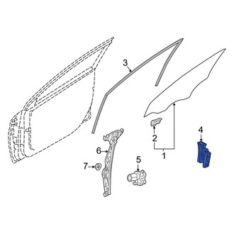 Hyundai OE - Front Left Lower Window Channel