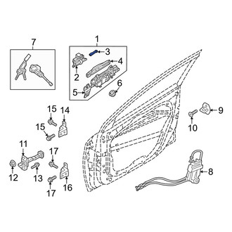 Hyundai OE - Front Left Door Lock Operating Rod