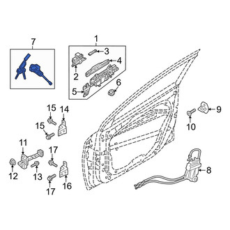 Hyundai OE - Front Left Door Lock Cylinder
