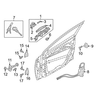 Hyundai OE - Front Right Outer Exterior Door Handle