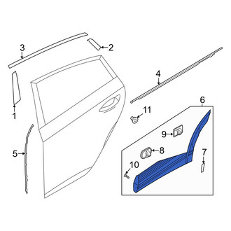Hyundai OE - Rear Left Door Molding