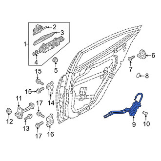 Hyundai OE - Rear Left Door Latch Assembly