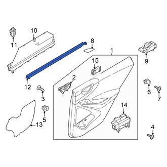 Hyundai OE - Rear Left Door Window Belt Weatherstrip