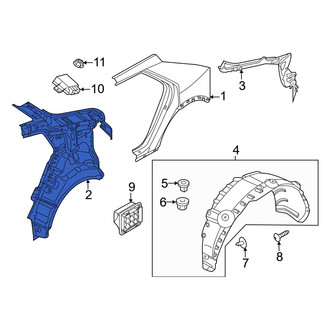 Hyundai OE - Rear Right Inner Quarter Panel