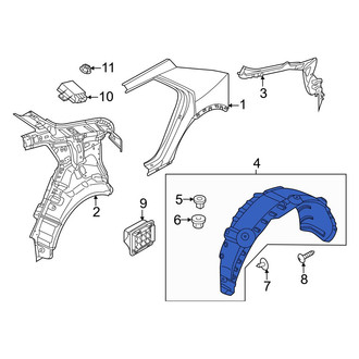 Hyundai OE - Rear Right Quarter Panel Splash Shield