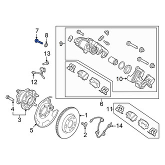 Hyundai OE - Disc Brake Caliper Anchor Plate Bolt