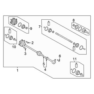 Hyundai OE - Rear Suspension - Drive Axles (Limited / SE / SE Standard Range / SEL / XRT)