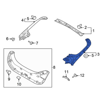 Hyundai OE - Rear Right Liftgate Trim