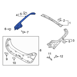 Hyundai OE - Rear Left Liftgate Trim