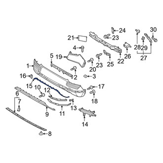 Hyundai OE - Rear Center Bumper Trim