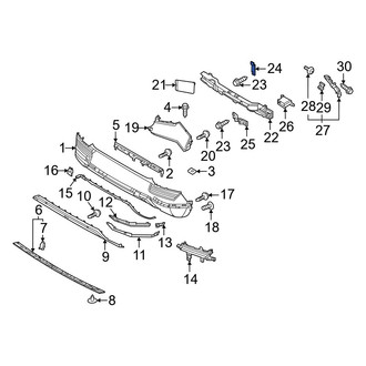 Hyundai OE - Rear Upper Bumper Impact Bar Bracket