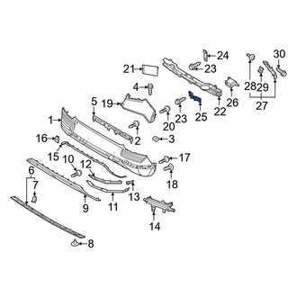 Hyundai OE - Rear Lower Bumper Impact Bar Bracket