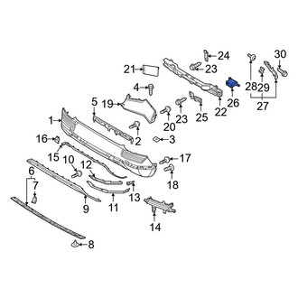Hyundai OE - Rear Right Bumper Impact Bar Bracket