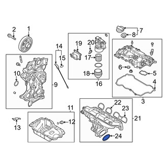 Hyundai OE - Fuel Injection Throttle Body Mounting Gasket