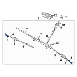 Hyundai OE - Inner Steering Tie Rod End