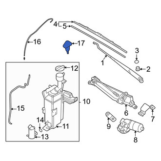 Hyundai OE - Front Windshield Washer Nozzle