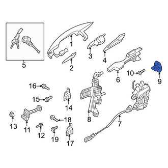 Hyundai OE - Rear Door Lock Striker Plate