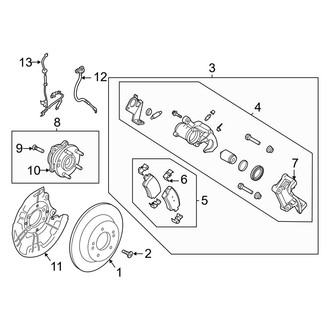 Hyundai OE - Rear Wheel Bearing and Hub Assembly