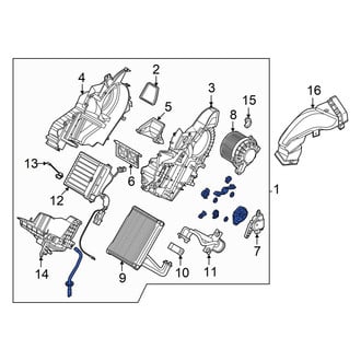 Hyundai OE - Rear HVAC Unit Case Assembly