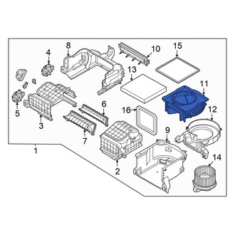 Hyundai OE - Front Upper HVAC Blower Motor Cover