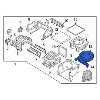 Hyundai OE - Front Left HVAC Blower Motor Cover