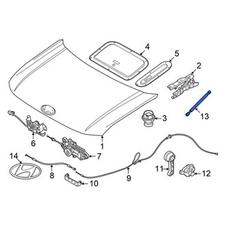 Hyundai OE - Front Hood Lift Support