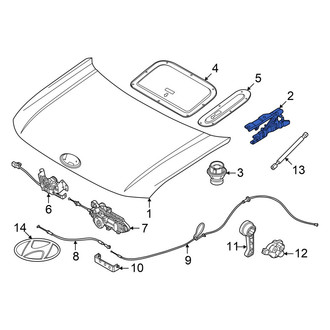 Hyundai OE - Front Left Hood Hinge