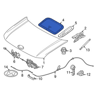 Hyundai OE - Front Center Hood Insulation Pad