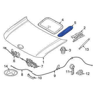 Hyundai OE - Front Left Hood Insulation Pad