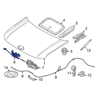 Hyundai OE - Front Hood Latch