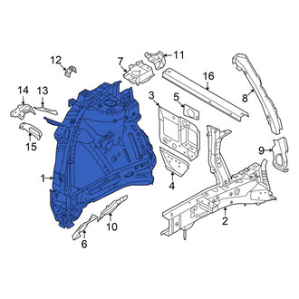Hyundai OE - Front Left Fender Apron Assembly