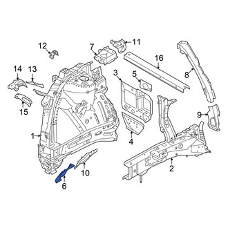 Hyundai OE - Front Left Fender Apron Extension