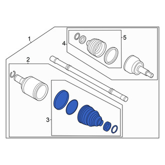 Hyundai OE - Front Inner CV Joint Boot Kit
