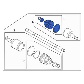 Hyundai OE - Front Outer CV Joint Boot Kit